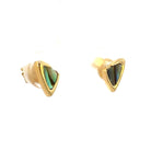 Ania Haie Sterling Silver Abalone Arrow Stud Earrings with Gold Overlay side view
