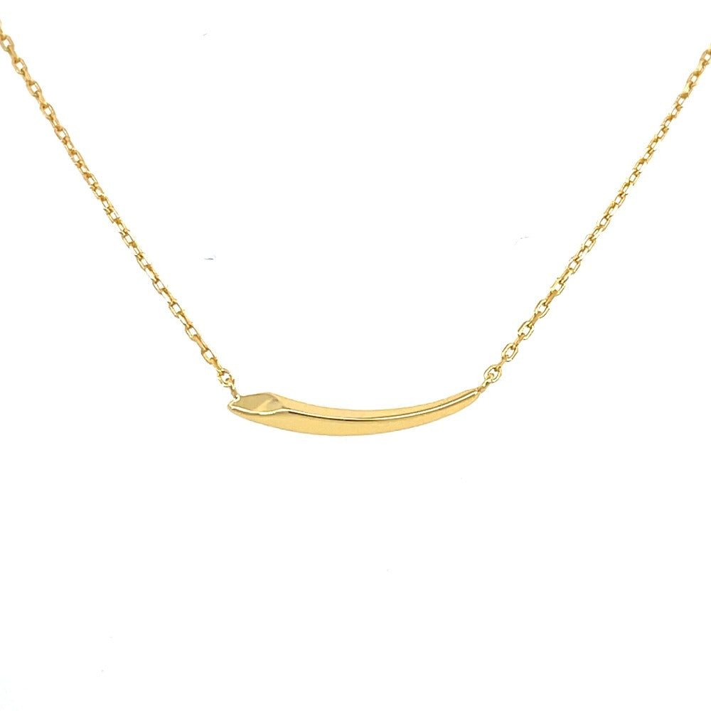 Ania Haie Sterling Silver Arrow Bar Necklace with Gold Overlay