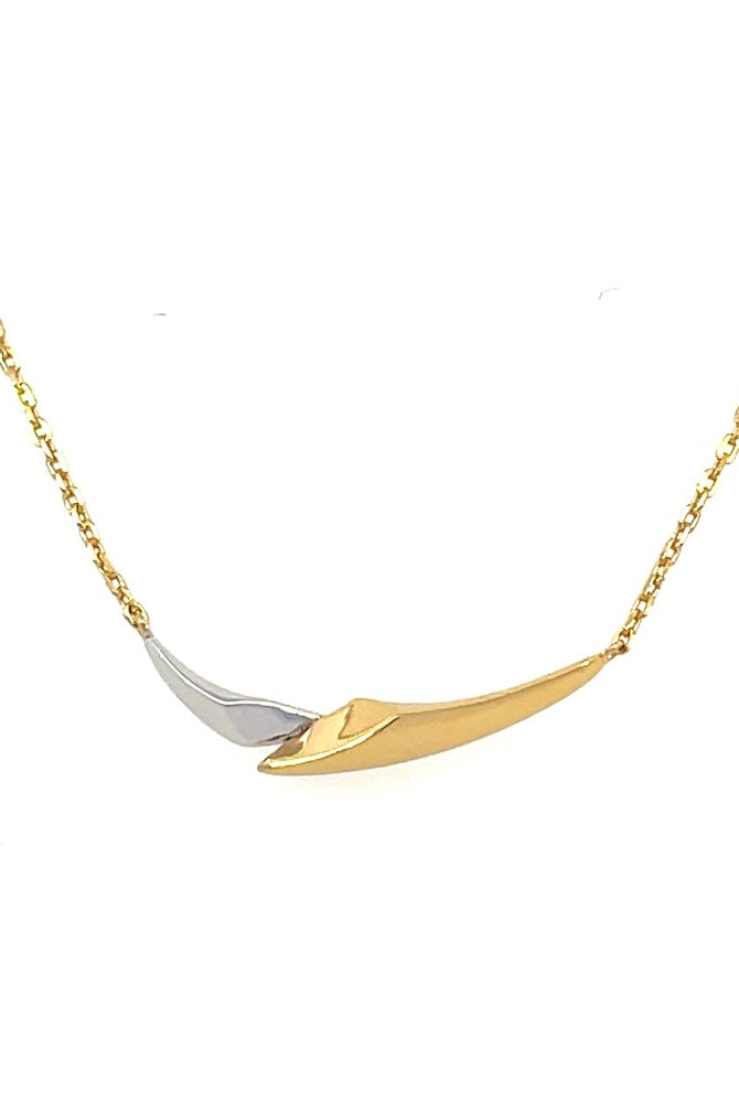 Ania Haie Sterling Silver Arrow Chain Necklace with Gold Overlay