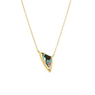 Ania Haie Sterling Silver Abalone Arrow Pendant with Gold Overlay