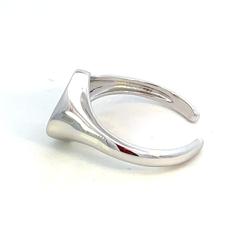 Ania Haie Sterling Silver Adjustable Arrow Signet Ring side 2