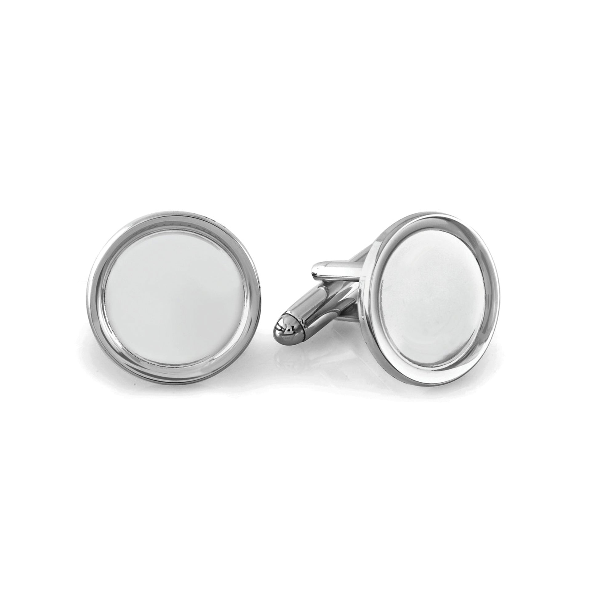 Round Rimmed Polished Cufflinks (BCL-004-R)