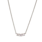 Three Round Prong Set Simulated Diamond Necklace (BL2437N)