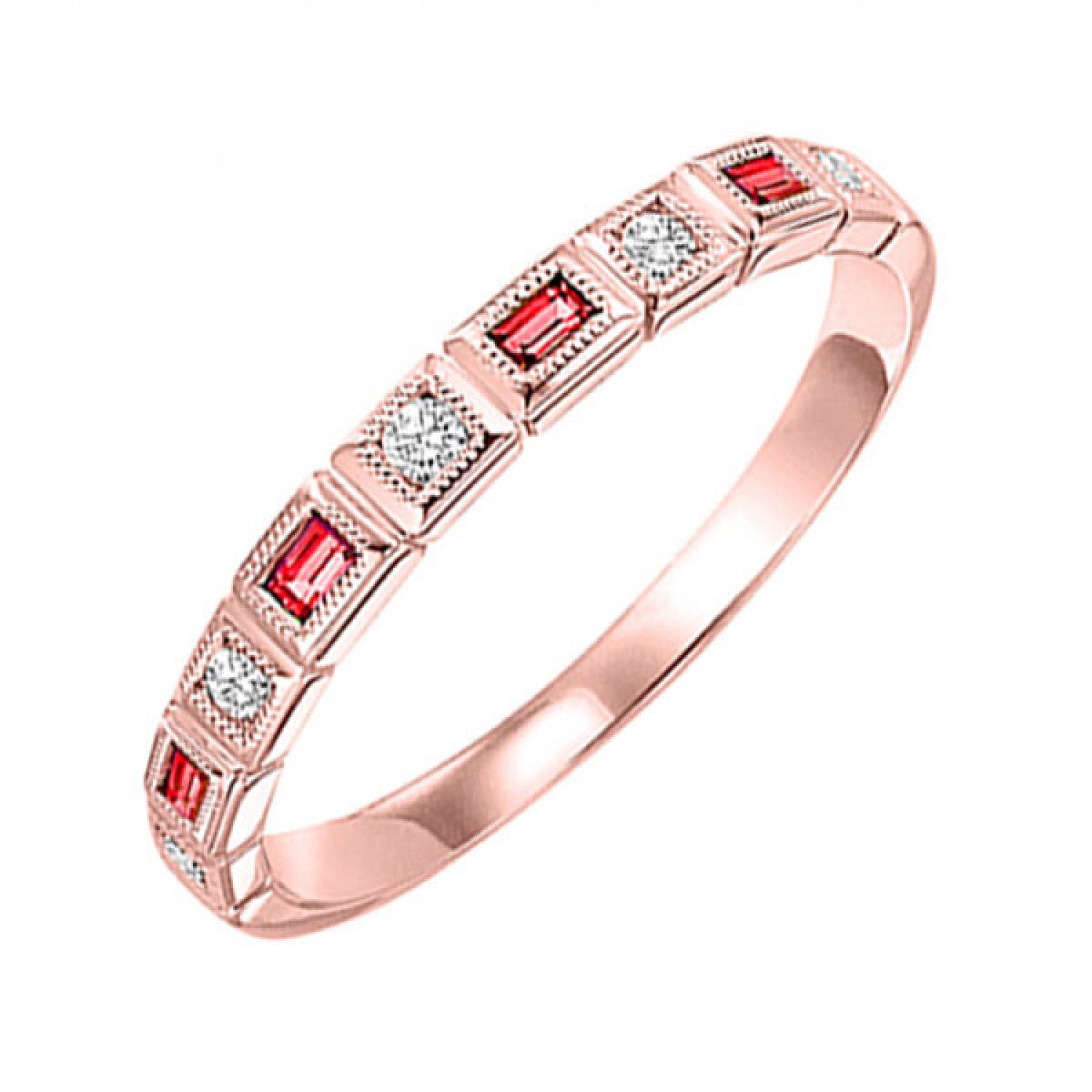 FR1032-1PD_10K Rose Gold Ruby Band Stackable Ring