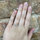 SallyK 14K Yellow Gold Diamond Engagement Ring on model
