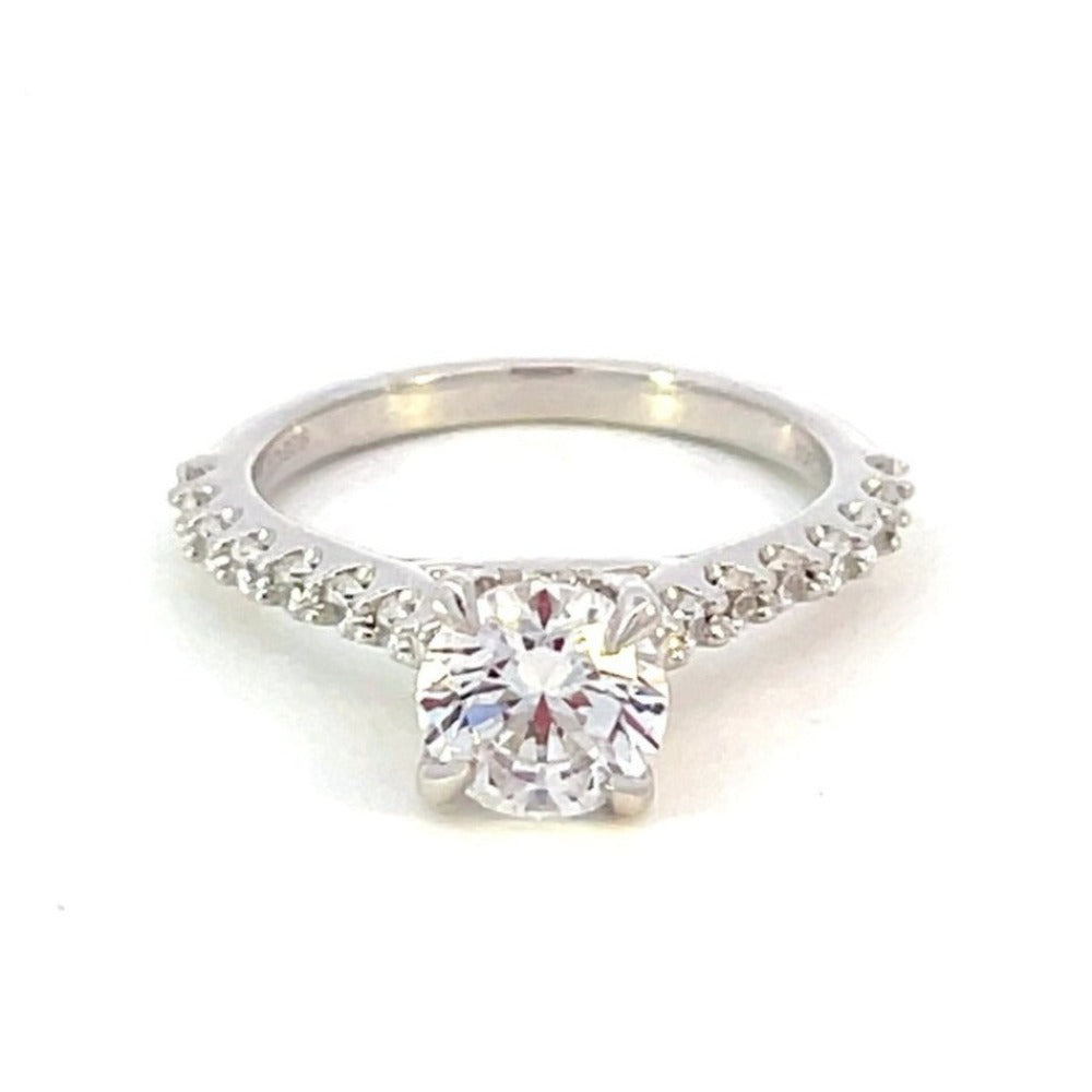 The Round Halo White Gold Engagement Ring