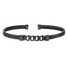 Cuff Bracelet with Central Curb Link Design (SBR-005-B)