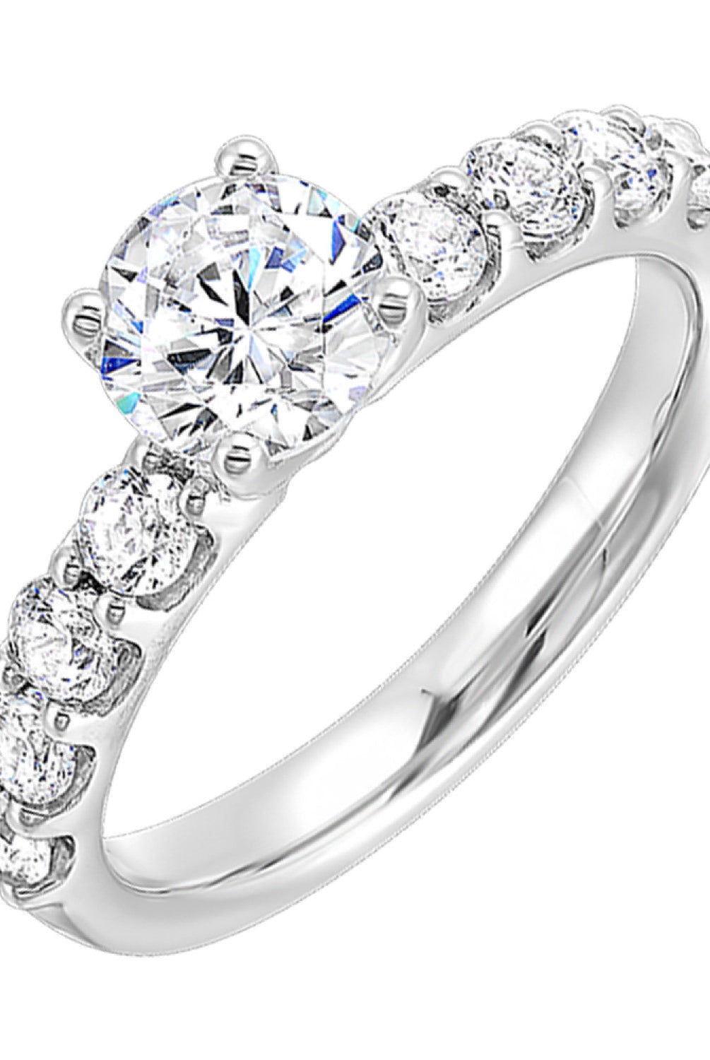 14KW Semi-Mount Engagement Ring with Diamond Shank 5/8 CTW