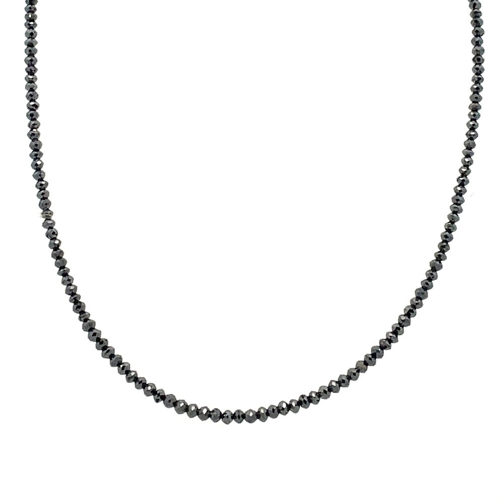 Faceted black diamond necklace Clearance
