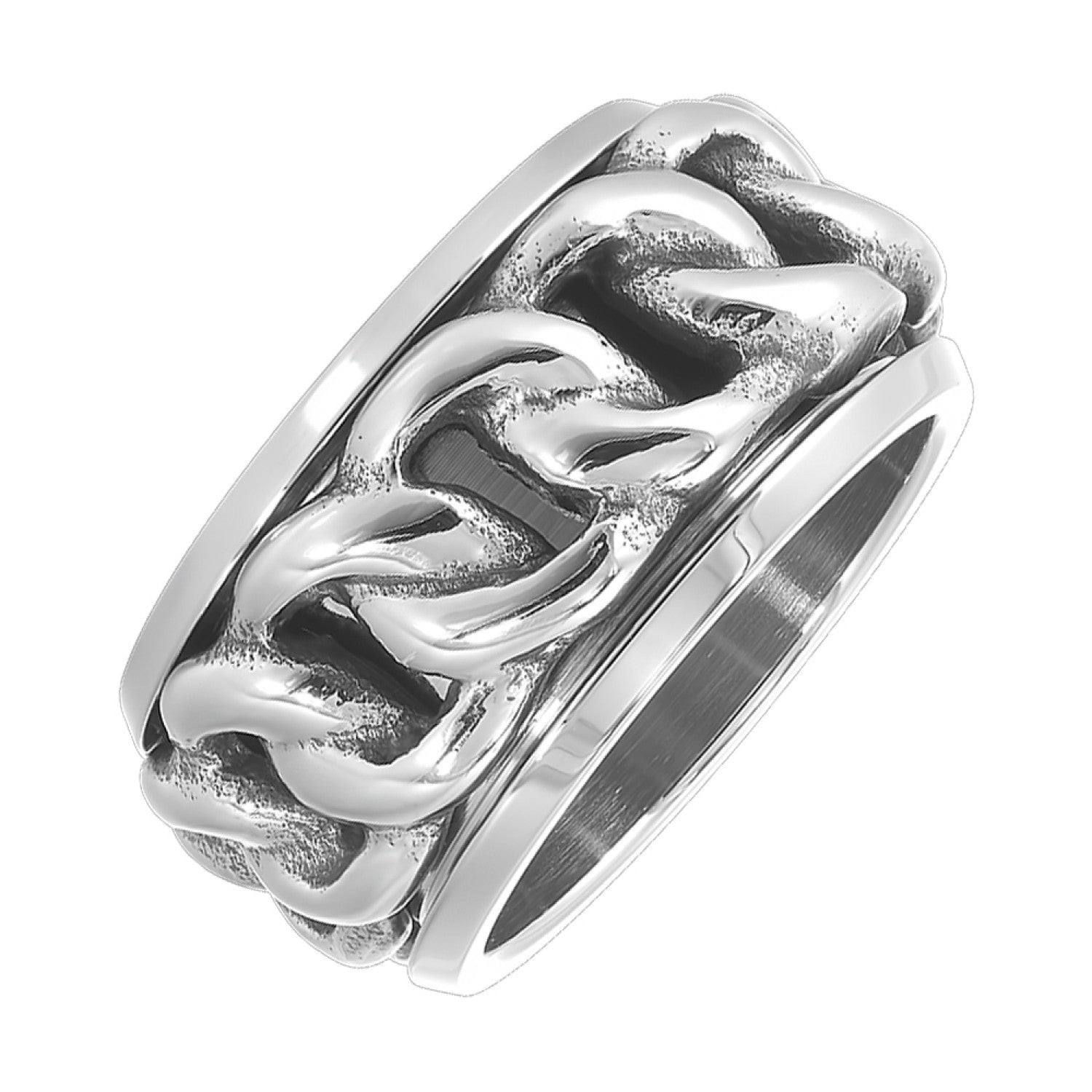 Stainless Steel Men's Chain Link Fashion Ring