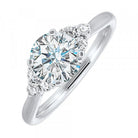 14KW Semi-Mount Engagement Ring with Round Diamond Accents on Shank