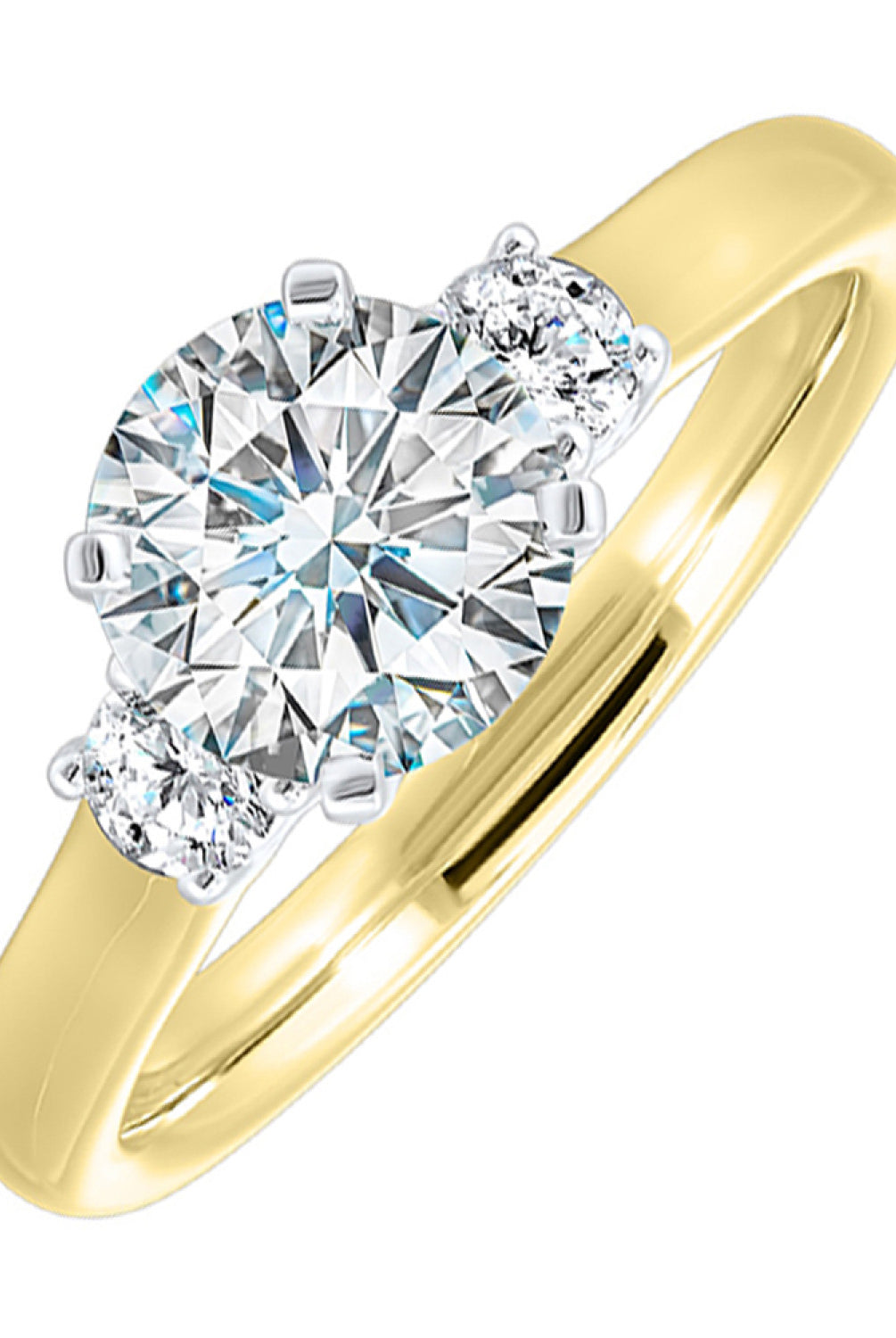 14KY Semi-Mount Engagement Ring with Round Accent Diamonds 1/4 CTW