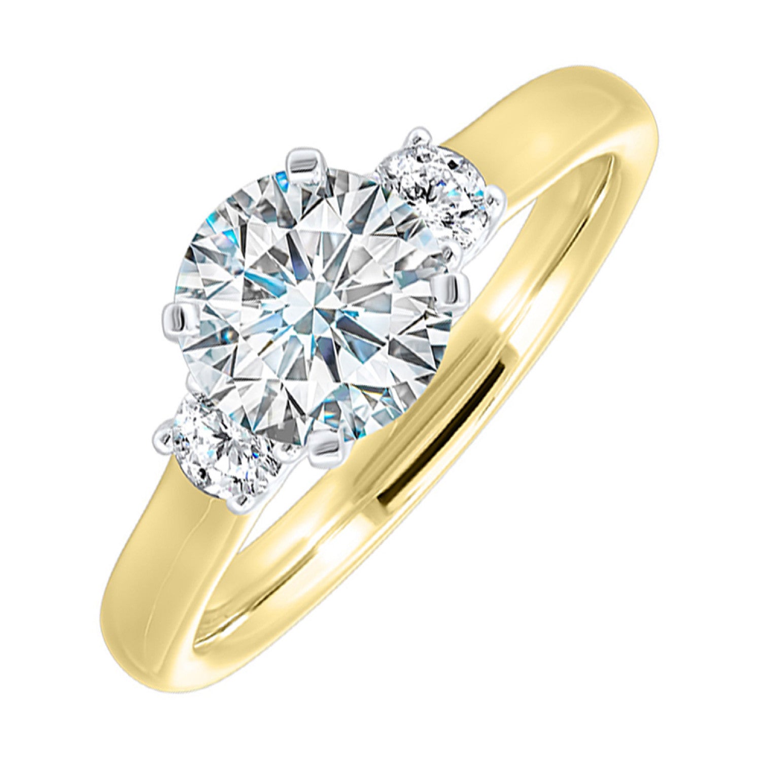14KY Semi-Mount Engagement Ring with Round Accent Diamonds 1/4 CTW