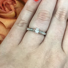 Oval Diamond Engagement Ring on model