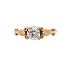 White and Yellow Gold Fashion Two Toned Engagement Ring