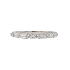  Diamond Wedding Band with Marquise and Baguette Cut Stones 