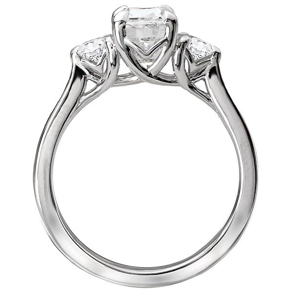 3-Stone Semi Mount Diamond Ring