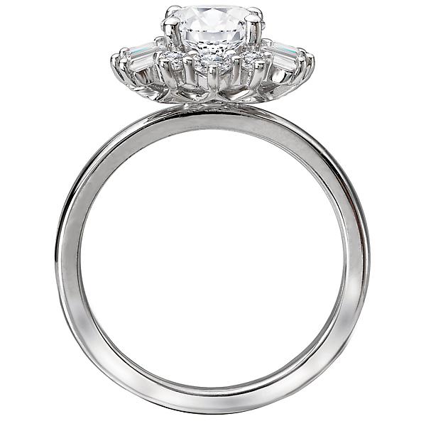 Halo Semi-Mount Diamond Ring
