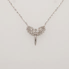 White Gold and Diamond Angel Pendant on Chain look 2