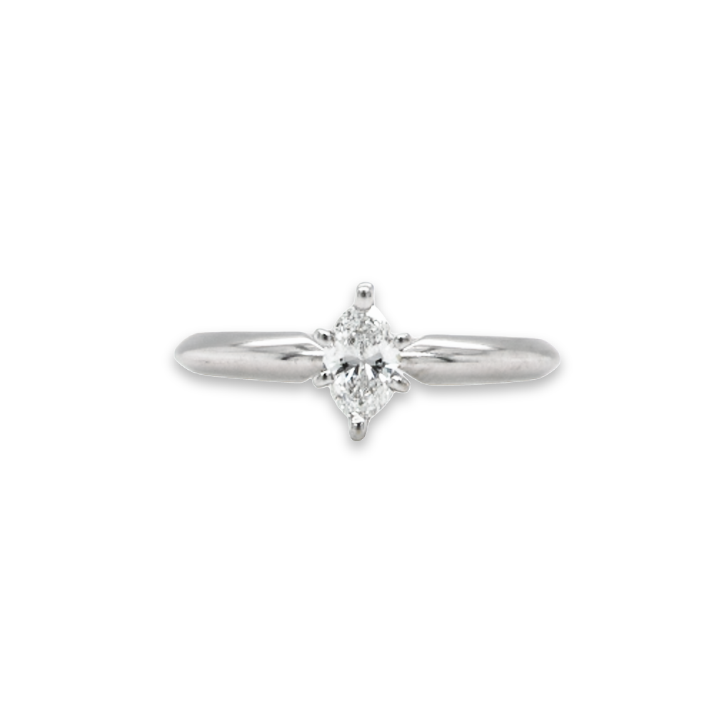 1/4 CT Marquise Cut Solitaire Diamond Engagement Ring