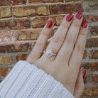 14K White Gold 1 CT Diamond Engagement Ring on model