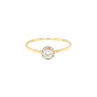 Round Halo Style Engagement Ring Yellow Gold