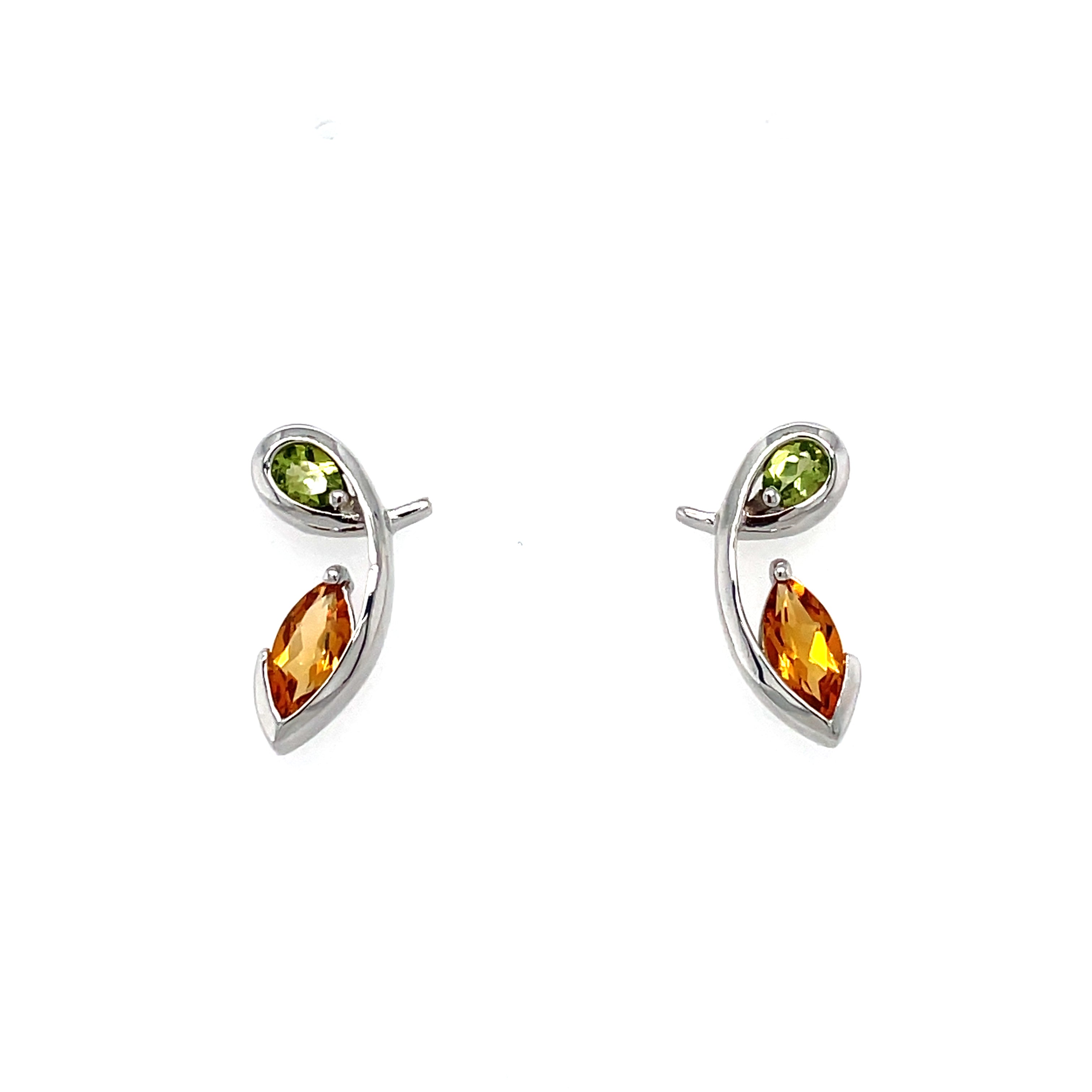 Citrine/Peridot/Opal Sterling shops Silver Soaring Bird Earrings, Black Rhodium/Gold plated