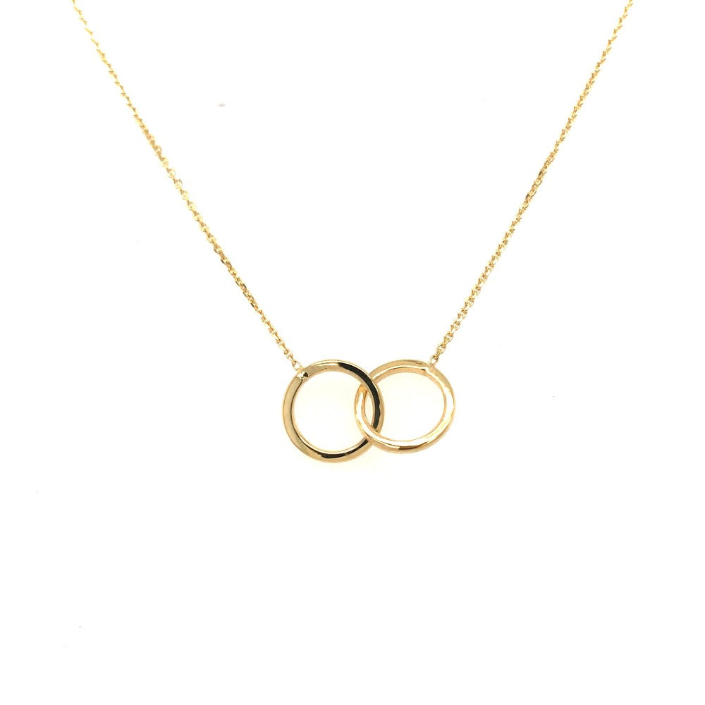 14KY Interlocking Circles Necklace