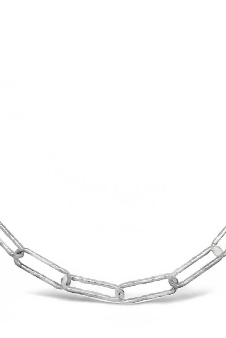 Sterling Silver Diamond Cut Paperclip Chain