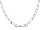 Sterling Silver Diamond Cut Paperclip Chain