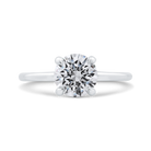 14K White Gold Round Cut Diamond Classic Engagement Ring Semi-Mount