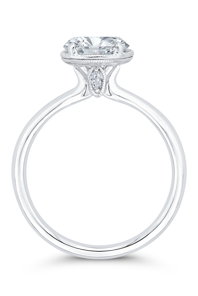 14K White Gold Diamond Engagement Ring (Semi-Mount) angle 3