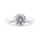 14K White Gold Diamond Engagement Ring (Semi-Mount