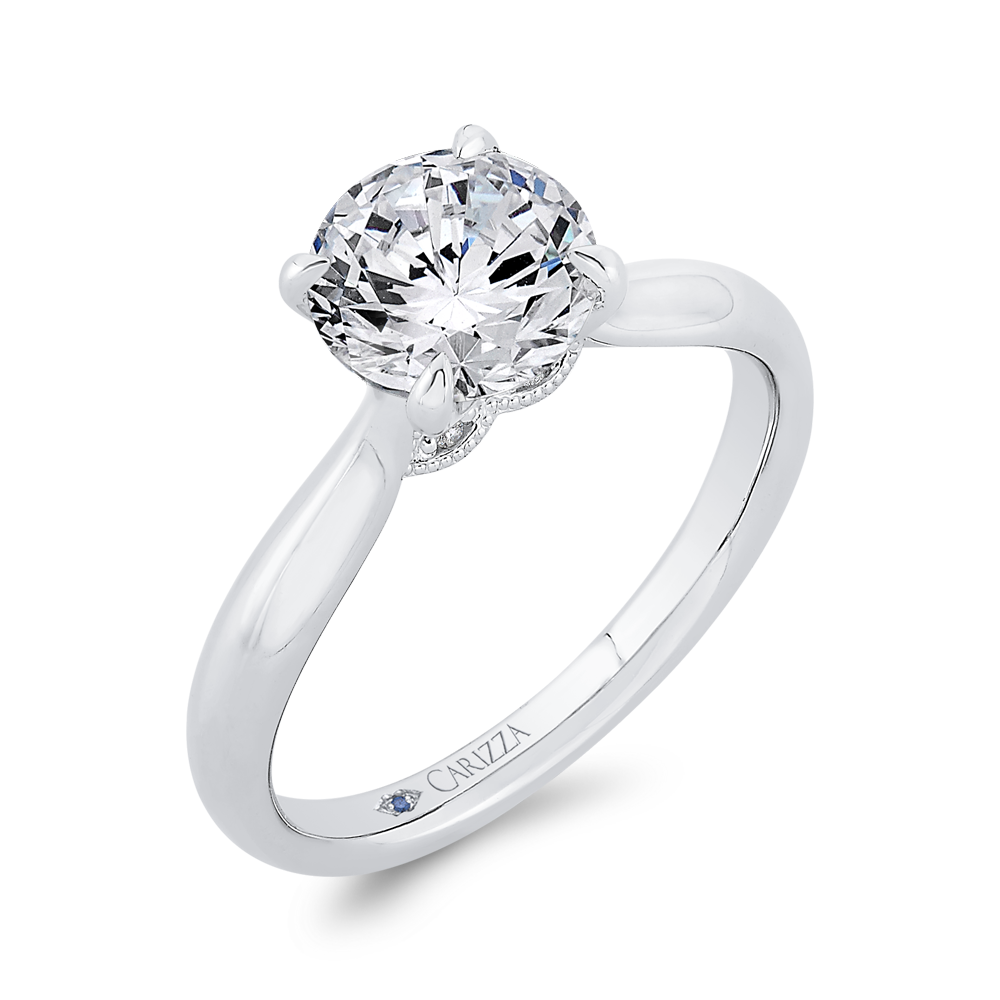 14K White Gold Diamond Engagement Ring (Semi-Mount) view 2