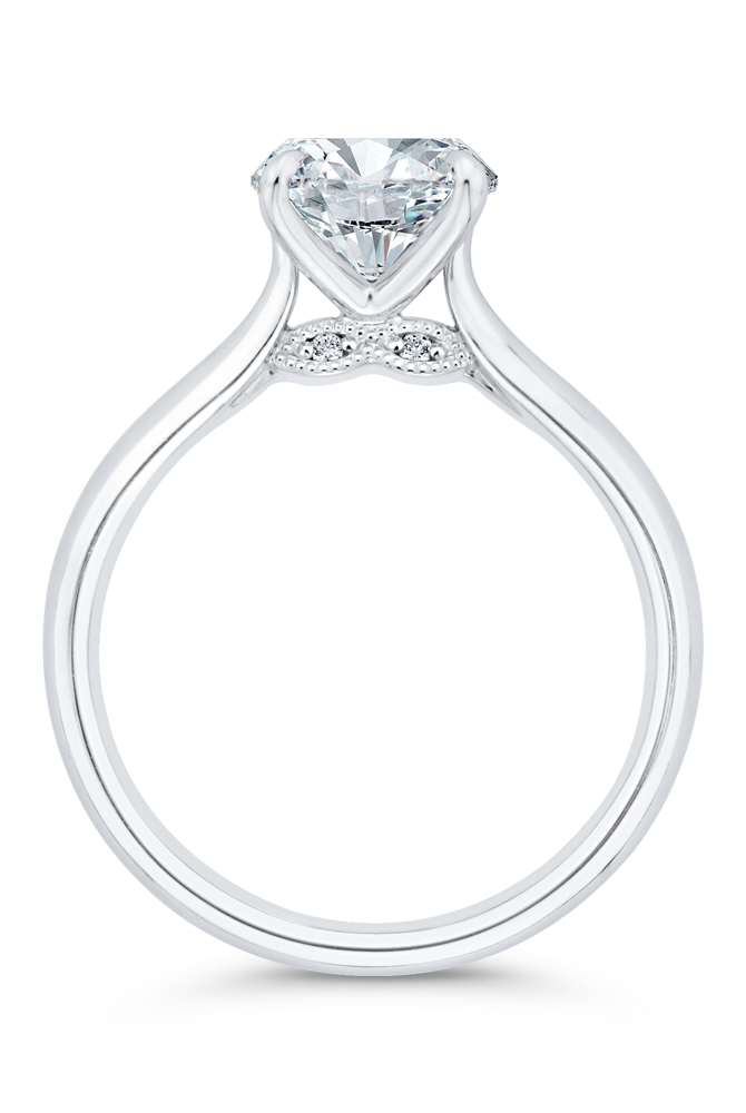 14K White Gold Diamond Engagement Ring (Semi-Mount) view 4