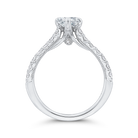 14K White Gold Pear Diamond Engagement Ring (Semi-Mount) side view 2