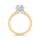 14K Two-Tone Gold Pear Diamond Halo Engagement Ring (Semi-Mount) profile image