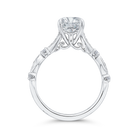 Oval Diamond Engagement Ring In 14K White Gold (Semi-Mount) view 4