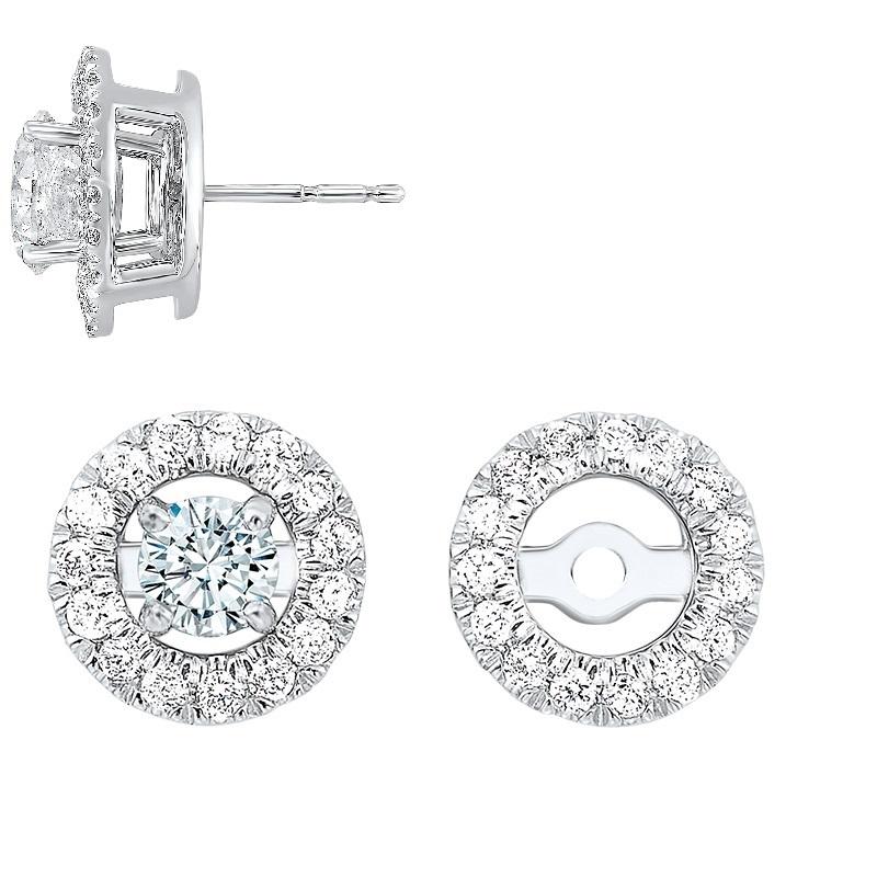 14kw halo micro prong diamond jacket earrings 1/7ct, rg73462-1wne