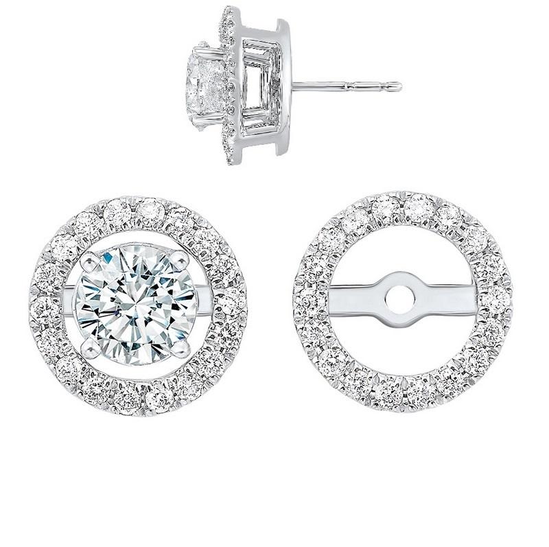 14kw halo micro prong diamond jacket earrings 1/4ct, rg73462-1wnpt