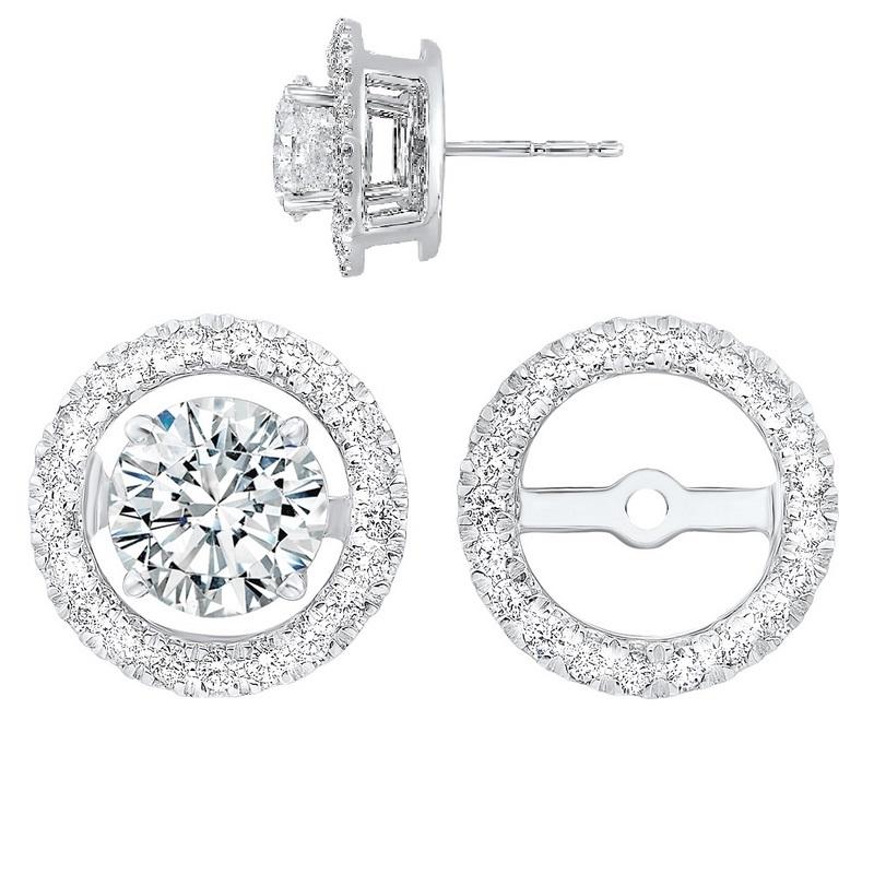 14kw halo micro prong diamond jacket earrings 1/3ct, rg73462-1wns