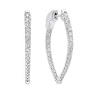 14kw prong diamond hoop earrings 1ct, fe2044-1pd