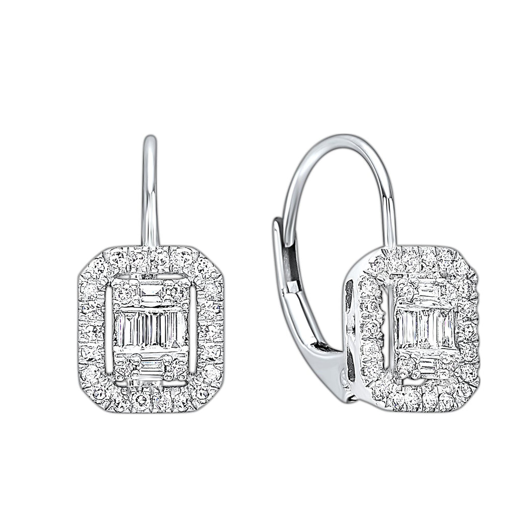 14KTW Diamond Baguette Earring 1/2 Ct, Fernbaugh's Jewelers, ER10117-4WC