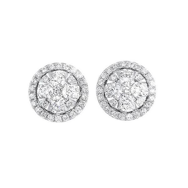 14kt white gold & diamond classic book starbright fashion earrings  - 1/2 ctw