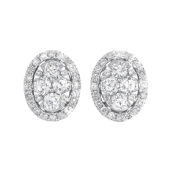 14kt white gold & diamond classic book starbright fashion earrings  - 1 ctw