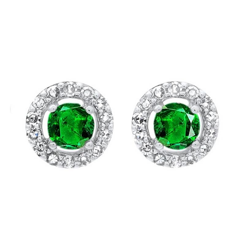 10kw color ens prong emerald earrings 2/250ct, fr1029-1wd