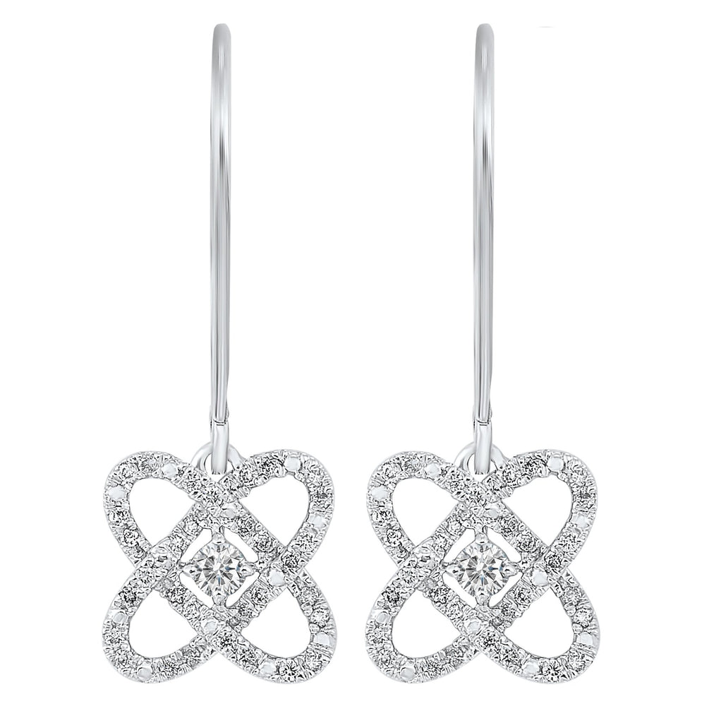 Silver Diamond Earrings 1/4 ctw, Fernbaugh's Jewelers, ER10446-SSF