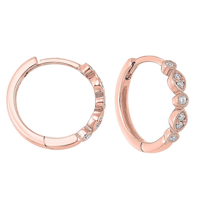 14kr diamond earrings 1/7ct