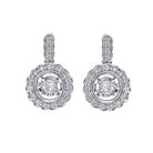 14kt white gold & diamond classic book new rhythm of love fashion earrings  - 1/4 ctw