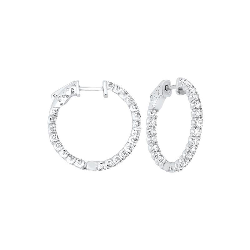 14kw prong diamond hoop earrings 2ct, fe2082-4yd